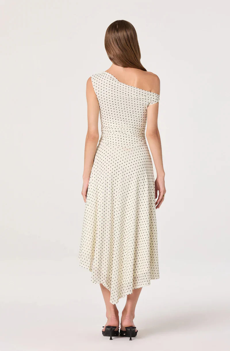 Ciarra Ivory Polka Dot Dress - Glamourous Grace