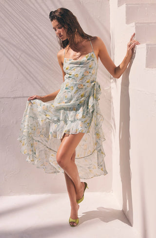 Candace Green Floral Dress