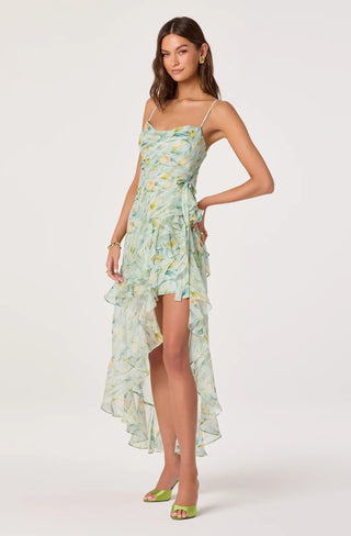 Candace Green Floral Dress