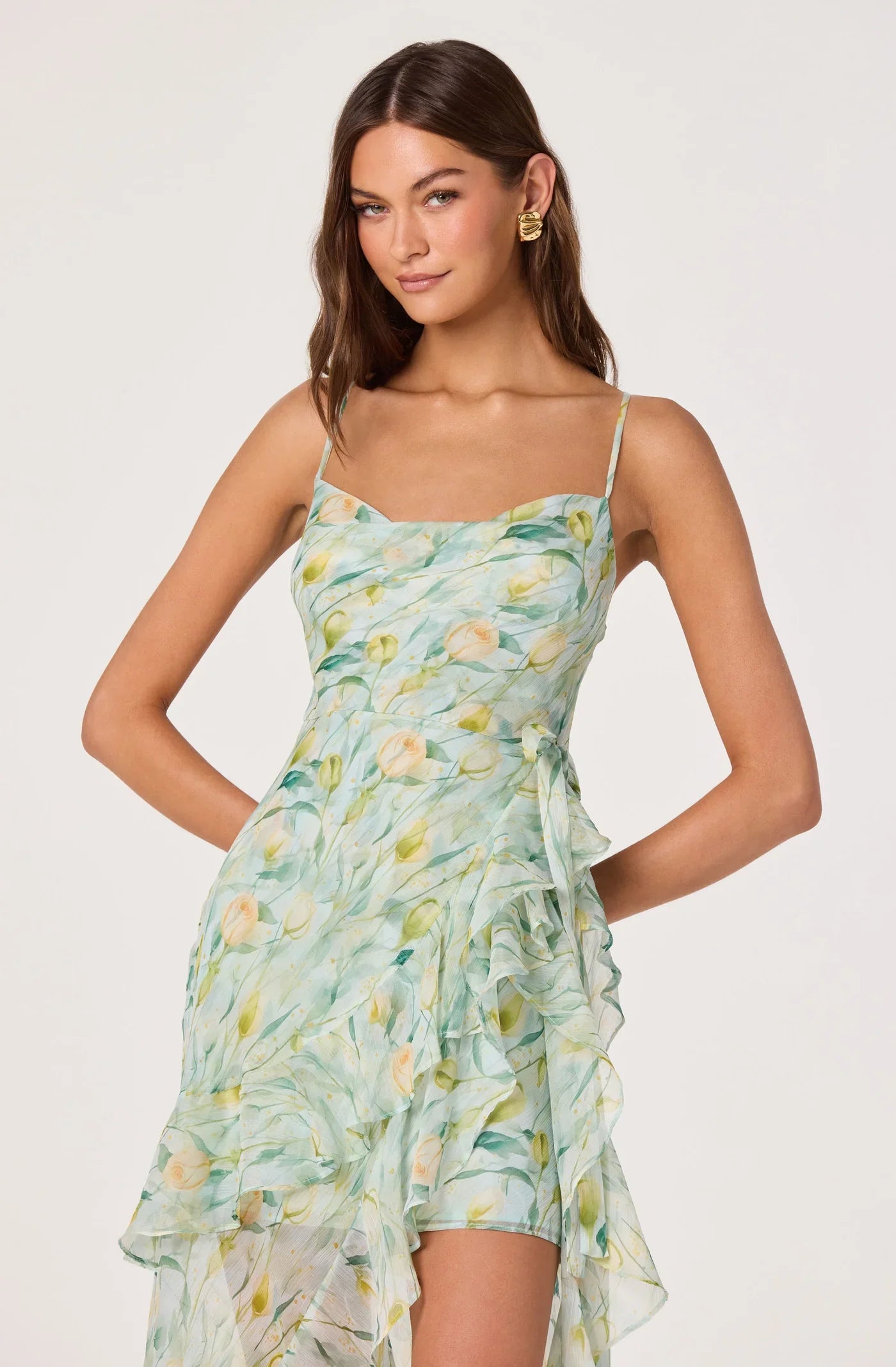 Candace Green Floral Dress