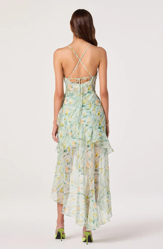 Candace Green Floral Dress
