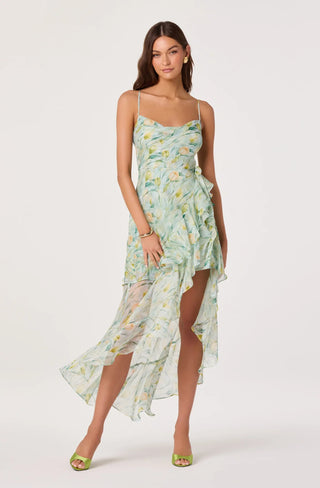 Candace Green Floral Dress