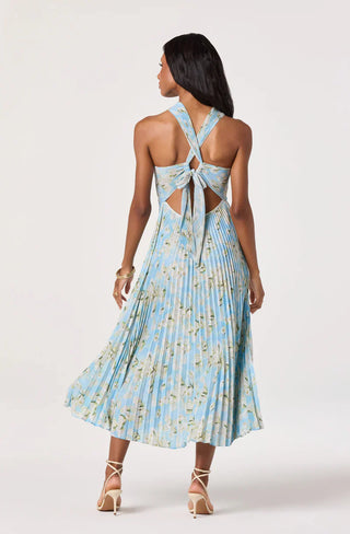 Samantha Blue Floral Dress - Glamourous Grace