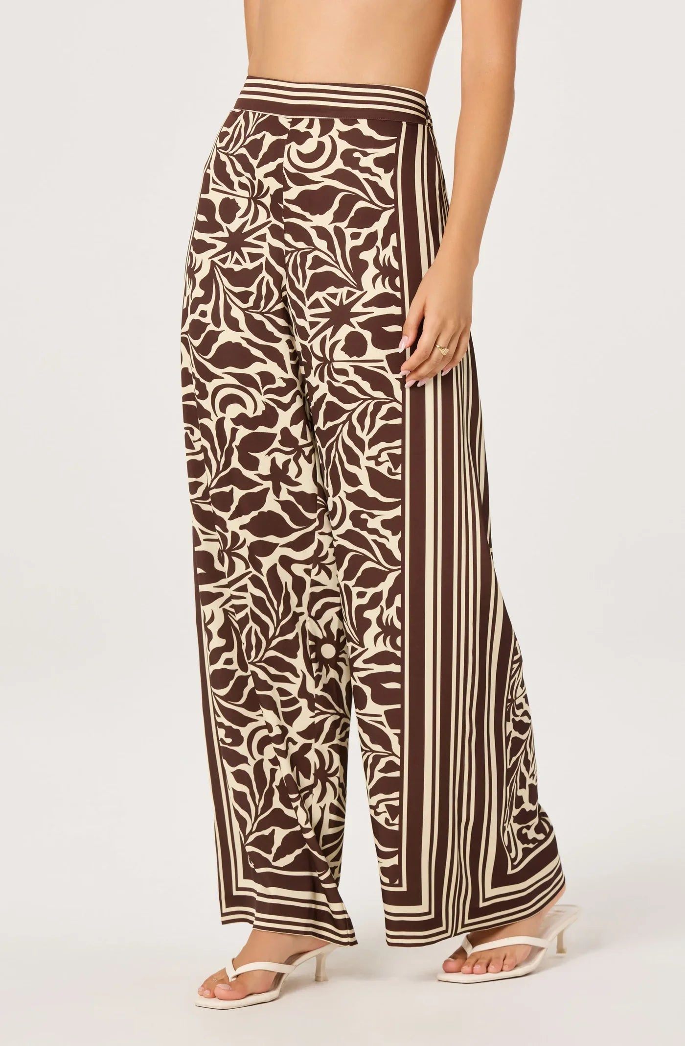Eva Brown Tropical Pants