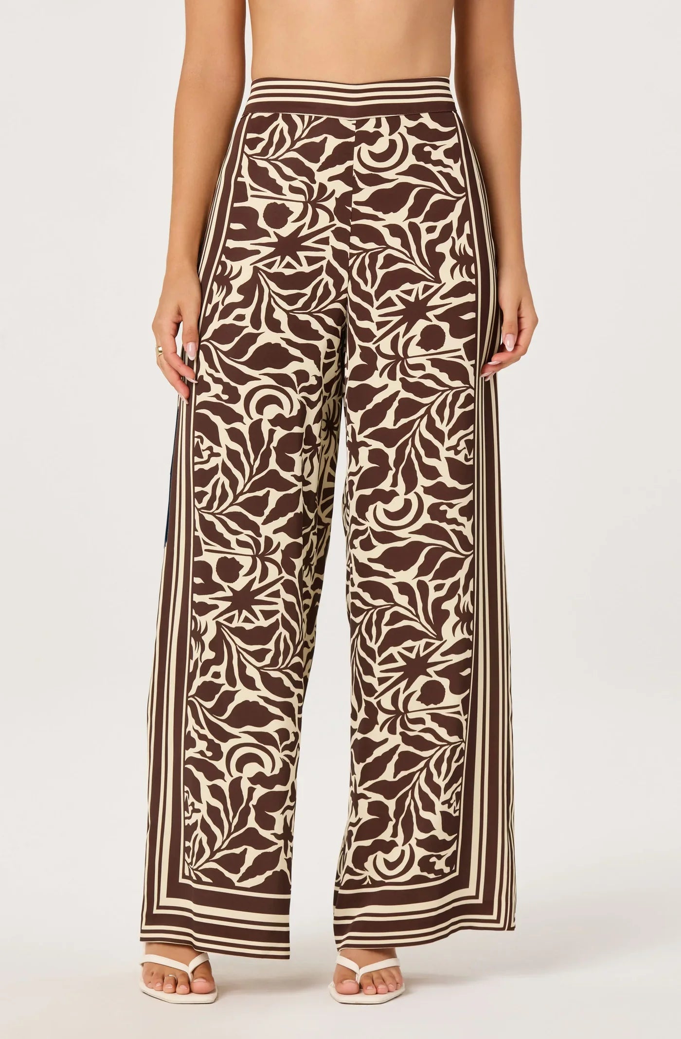 Eva Brown Tropical Pants