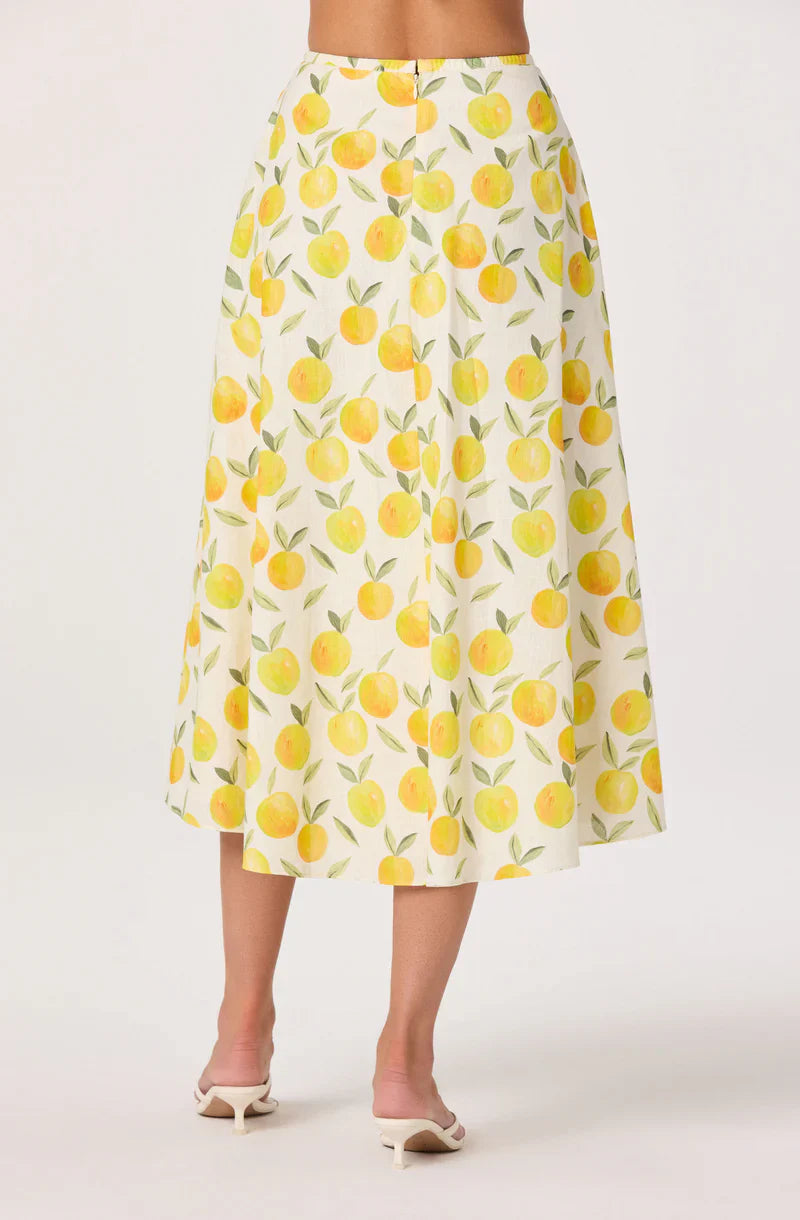 Myria Lemon Print Skirt - Glamourous Grace