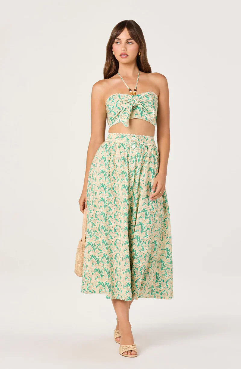 Keesha Green Pink Multi Skirt - Glamourous Grace