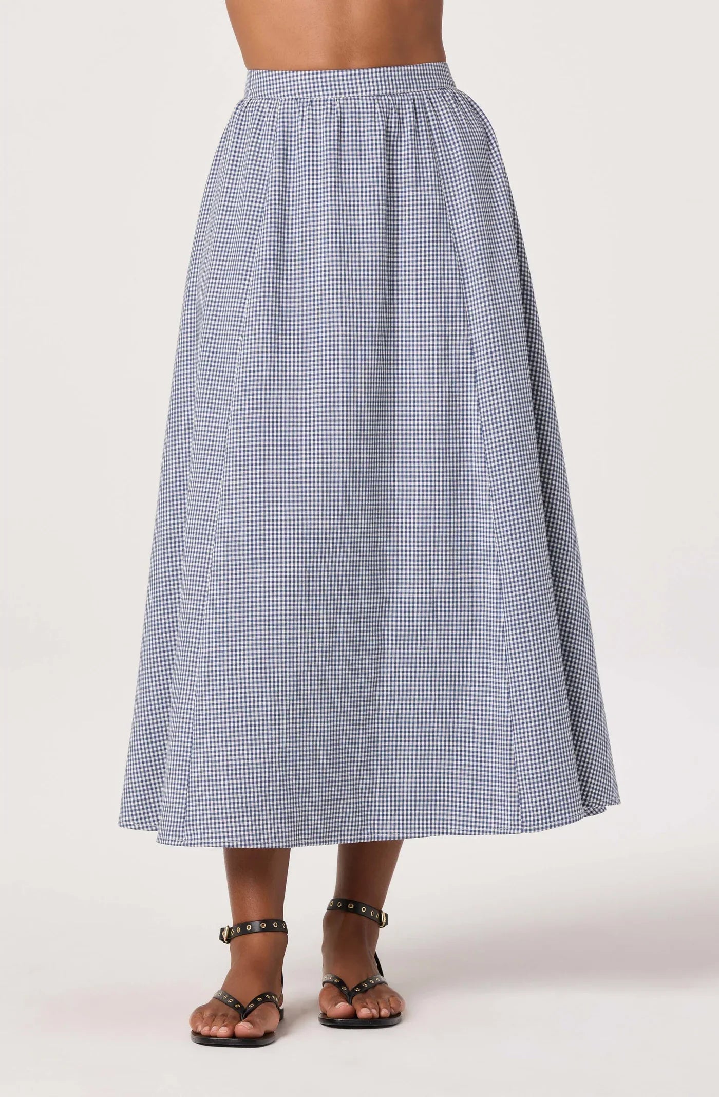 Wylda Blue Gingham Skirt