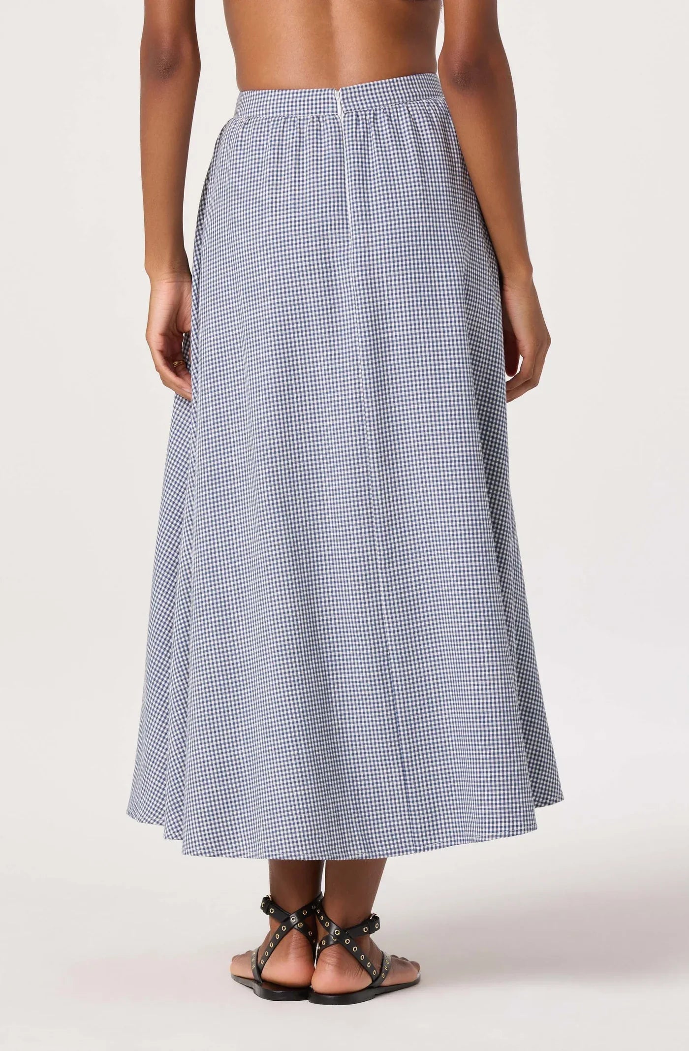 Wylda Blue Gingham Skirt