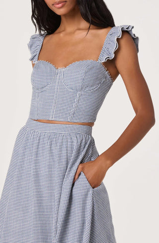 Wylda Blue Gingham Skirt