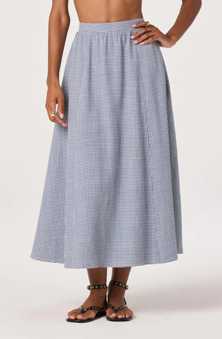 Wylda Blue Gingham Skirt