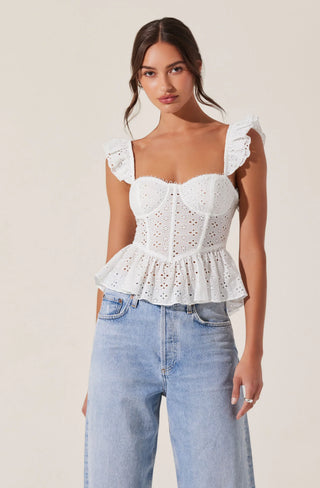 Baylin Top | White - Glamourous Grace