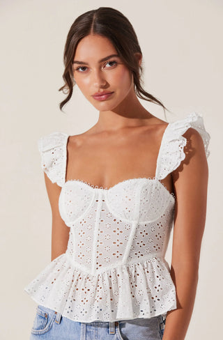 Baylin Top | White - Glamourous Grace