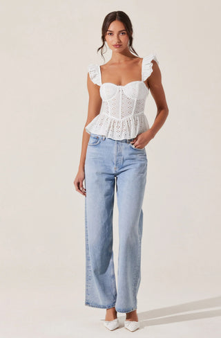 Baylin Top | White - Glamourous Grace