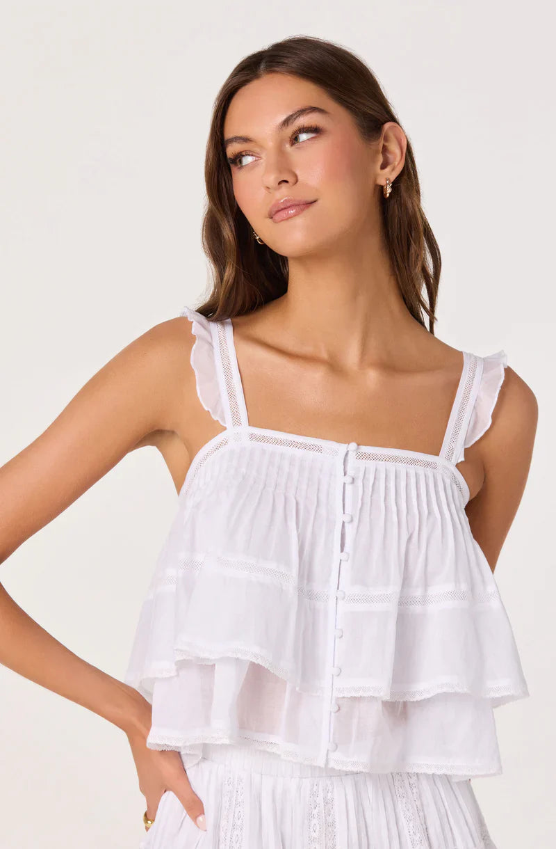 Delia White Top - Glamourous Grace