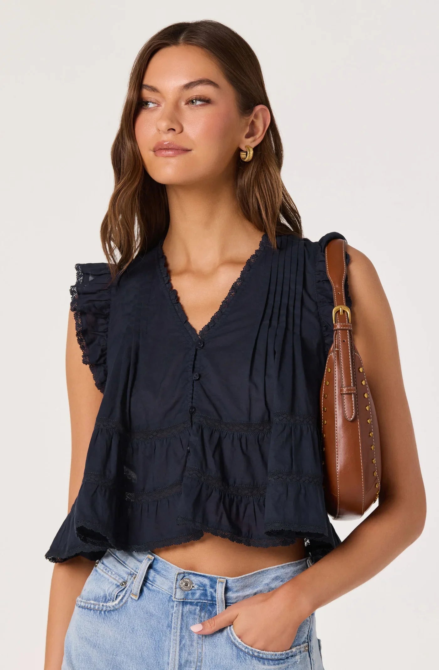 Julie Navy Top