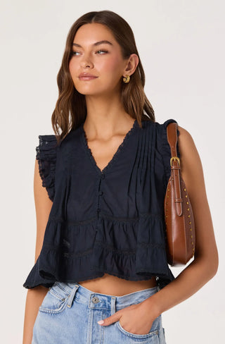 Julie Navy Top