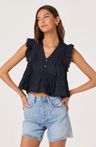 Julie Navy Top