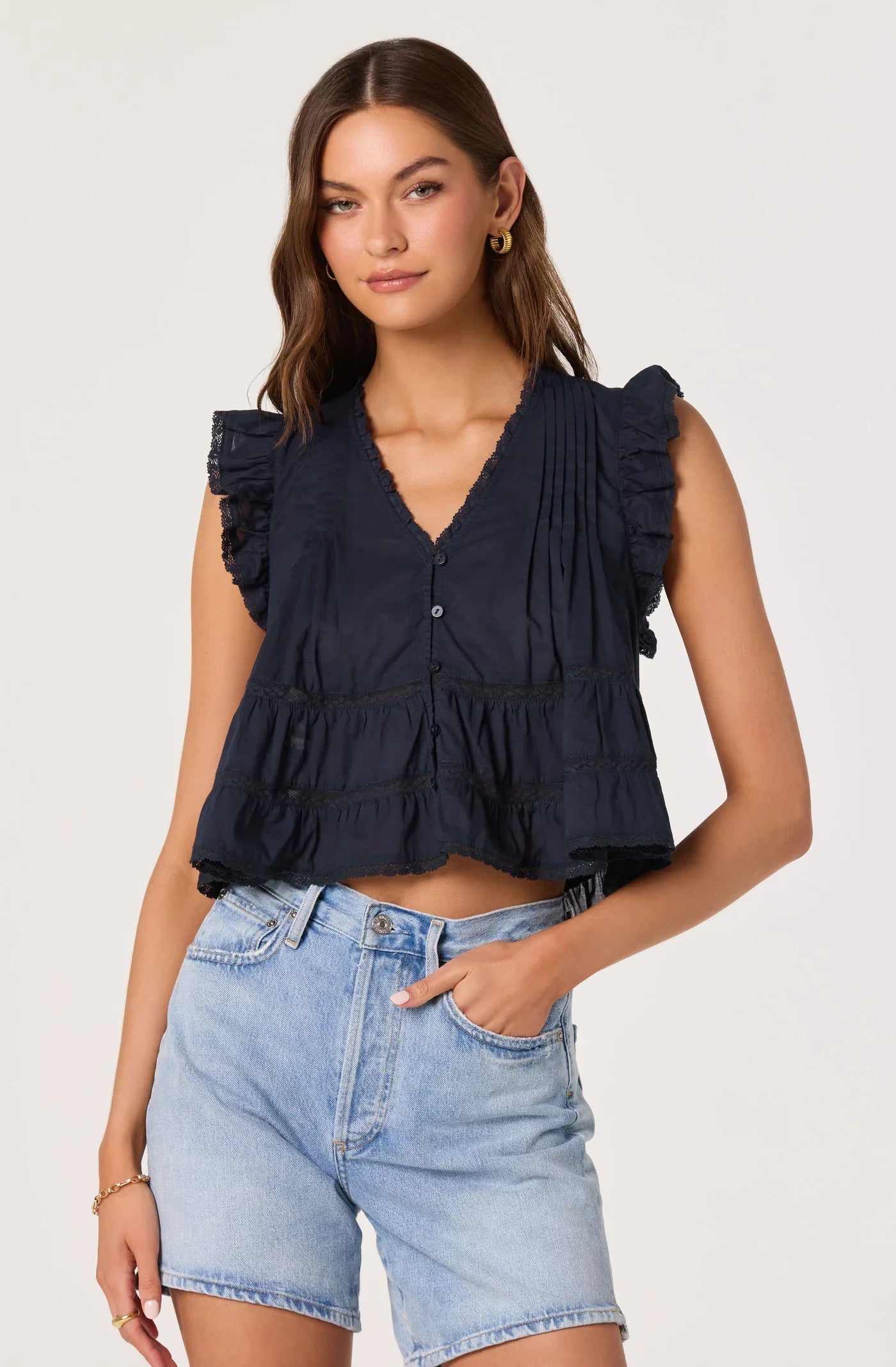 Julie Navy Top