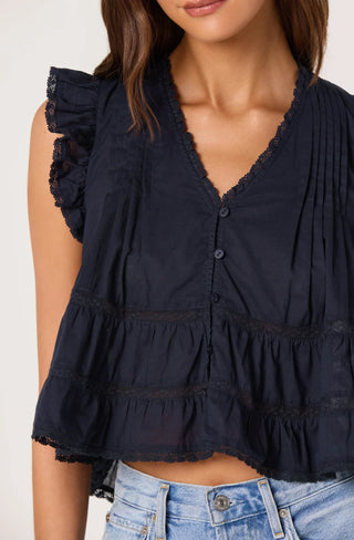 Julie Navy Top