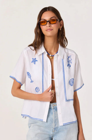Trace White Shirt - Glamourous Grace