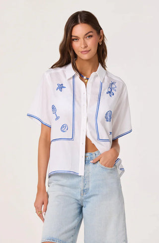 Trace White Shirt - Glamourous Grace