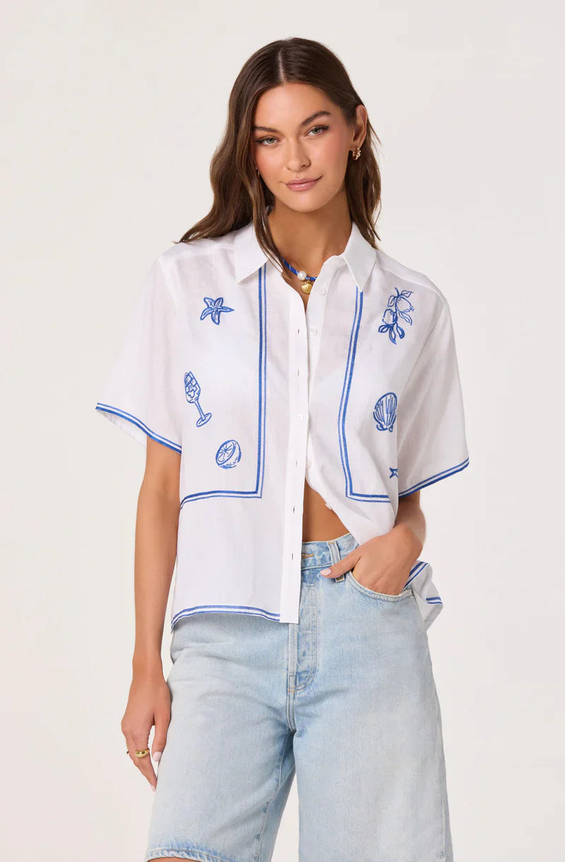 Trace White Shirt - Glamourous Grace