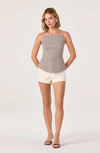 Nora Gingham Open Back Top - Glamourous Grace