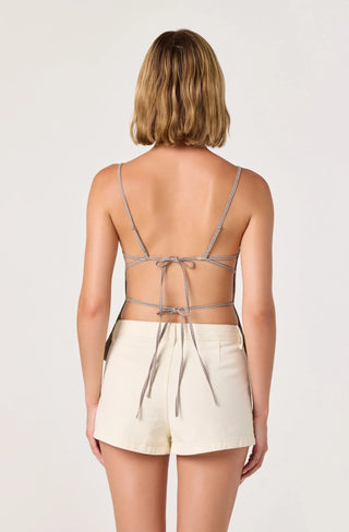 Nora Gingham Open Back Top - Glamourous Grace