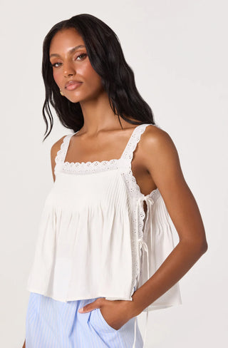Lori Eyelet Babydoll Top - Glamourous Grace
