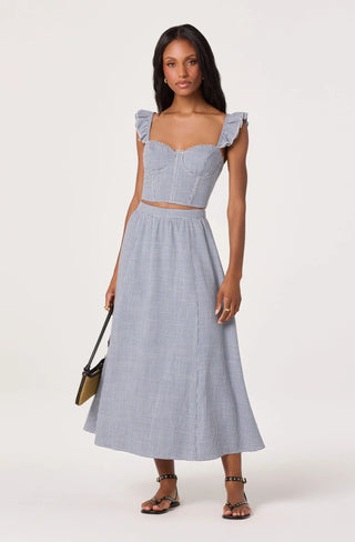 Wedelia Blue Gingham Top
