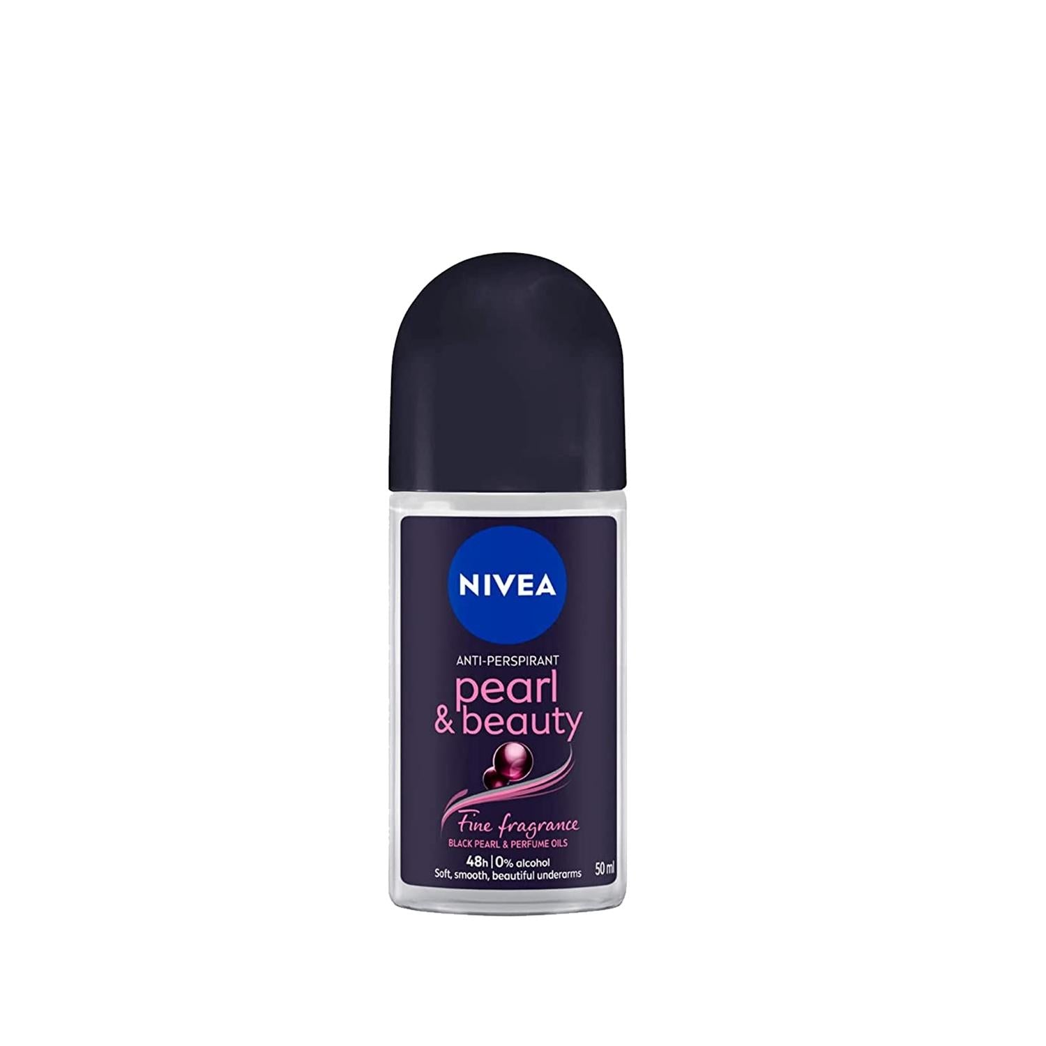 Nivea Pearl&Beauty Black Women's Roll-On Deodorant - 50ml - Long Lasting Odor Protection - Glamourous Grace