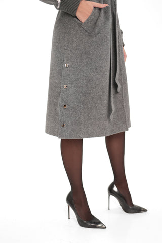 Carolina Genuine Polar Fox Wool Coat