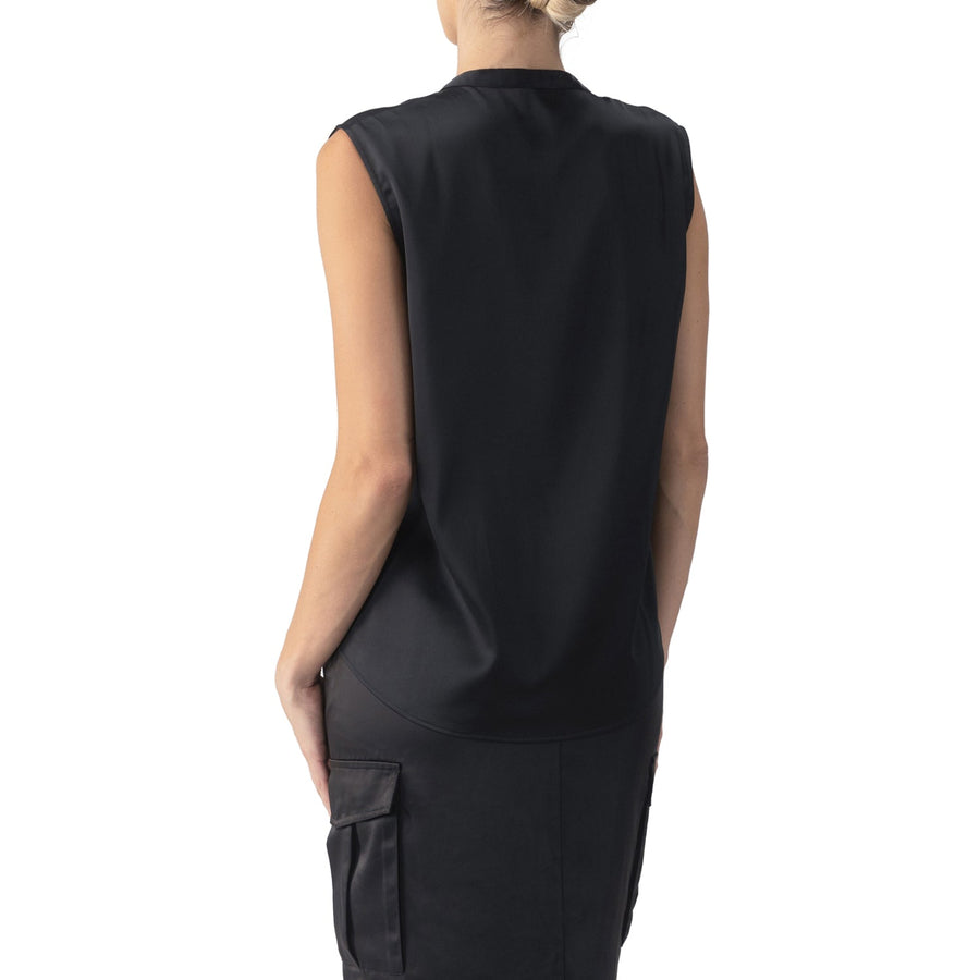 Sanctuary Tie Neck Satin Shell - Glamourous Grace