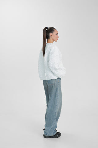Light Quilted Demi-Season Jacket in White
