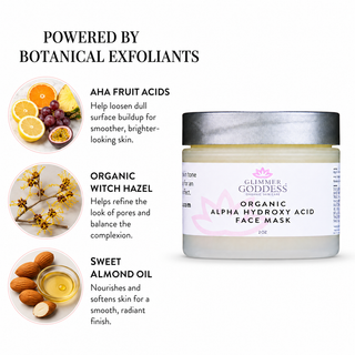 Organic AHA Face Mask – Renewing Treatment for Exfoliation & Glow - Glamourous Grace