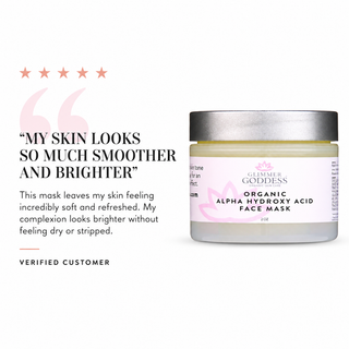 Organic AHA Face Mask – Renewing Treatment for Exfoliation & Glow - Glamourous Grace