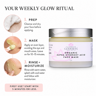 Organic AHA Face Mask – Renewing Treatment for Exfoliation & Glow - Glamourous Grace