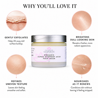 Organic AHA Face Mask – Renewing Treatment for Exfoliation & Glow - Glamourous Grace