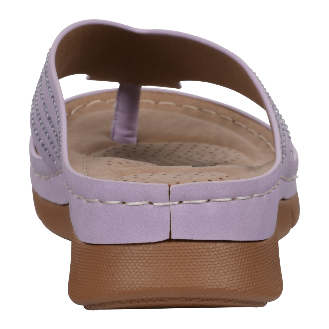 Women's Amari Flower Thong Flat Comfort Sandals - Glamourous Grace