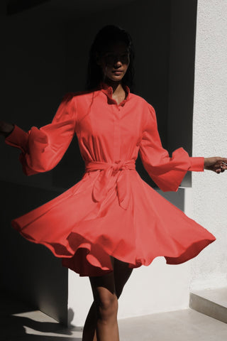 AMORIO DRESS IN CORAL - Glamourous Grace