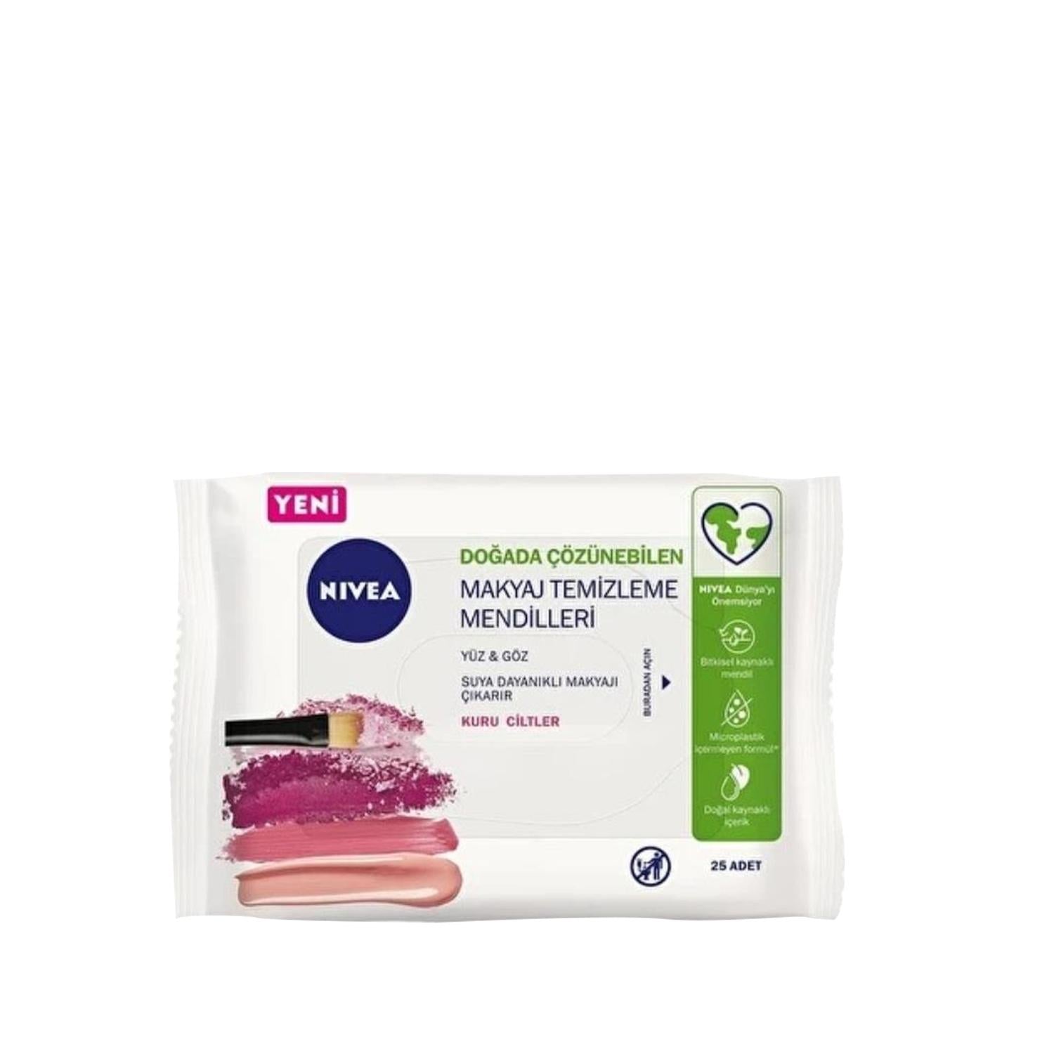 Nivea 3-in-1 Makeup Remover Wipes - Gentle, Soothing, and Convenient Cleansing for Sensitive Skin - 25 Count - Glamourous Grace