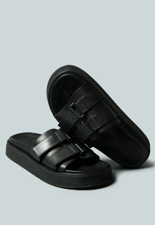 Aniston Buckled Flatform Slip-On Sandal