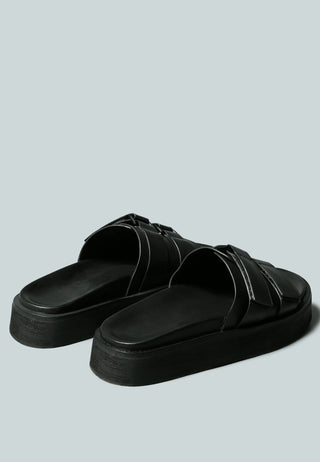 Aniston Buckled Flatform Slip-On Sandal