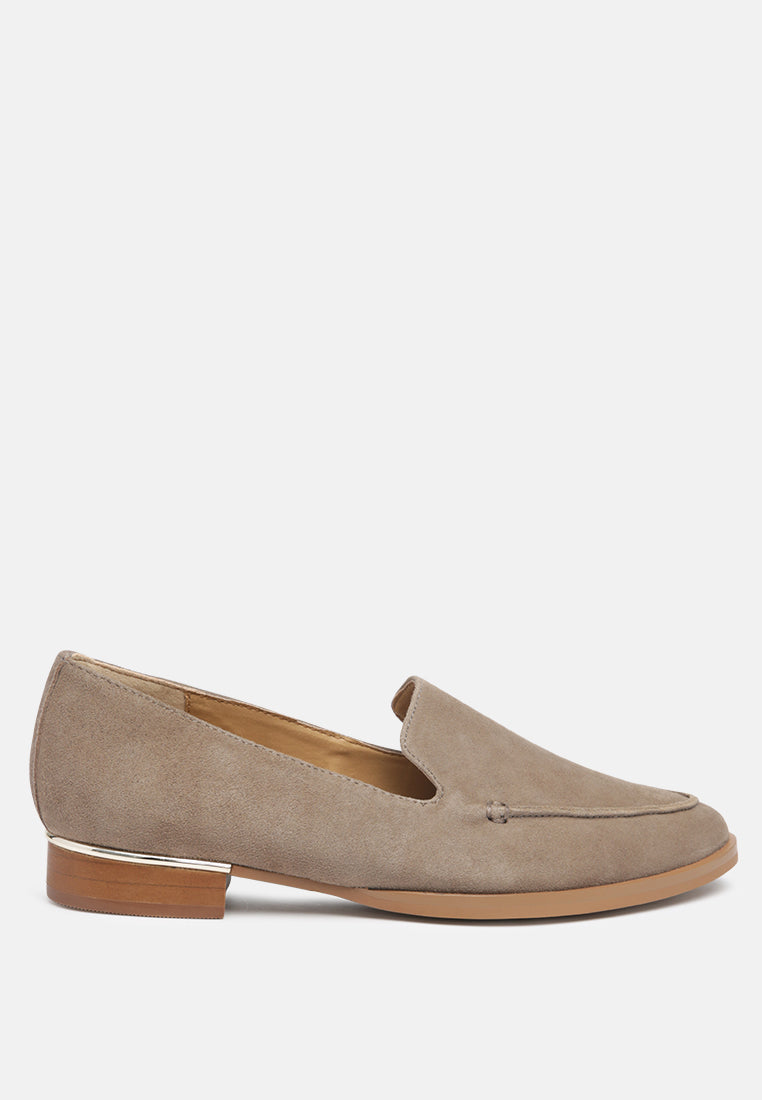 Anna Suede Leather Loafers - Glamourous Grace