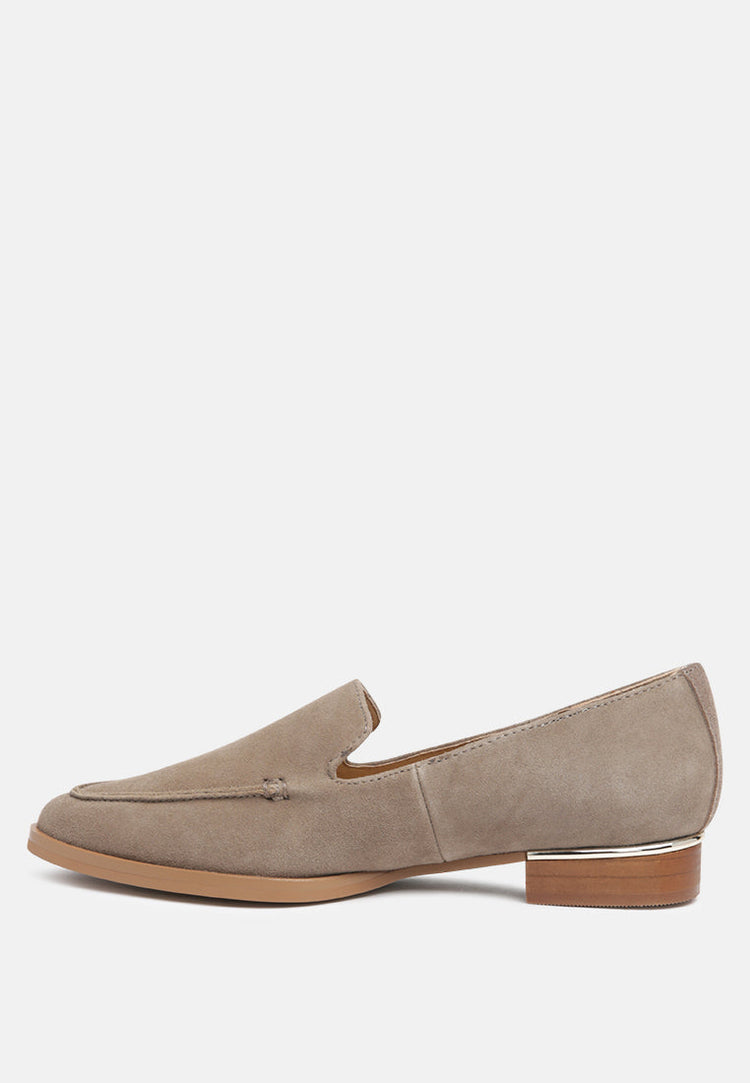 Anna Suede Leather Loafers