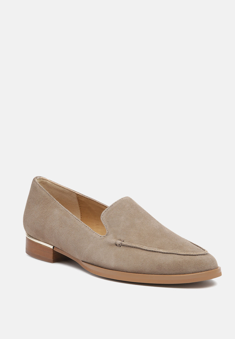 Anna Suede Leather Loafers - Glamourous Grace