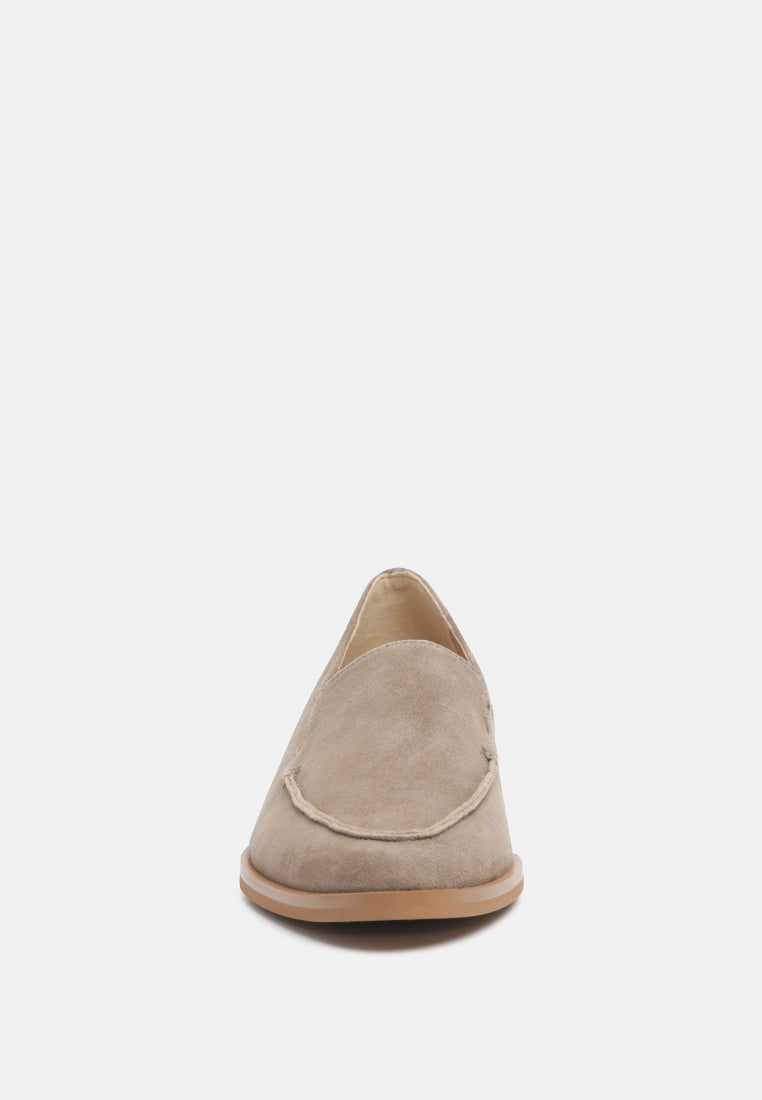 Anna Suede Leather Loafers - Glamourous Grace