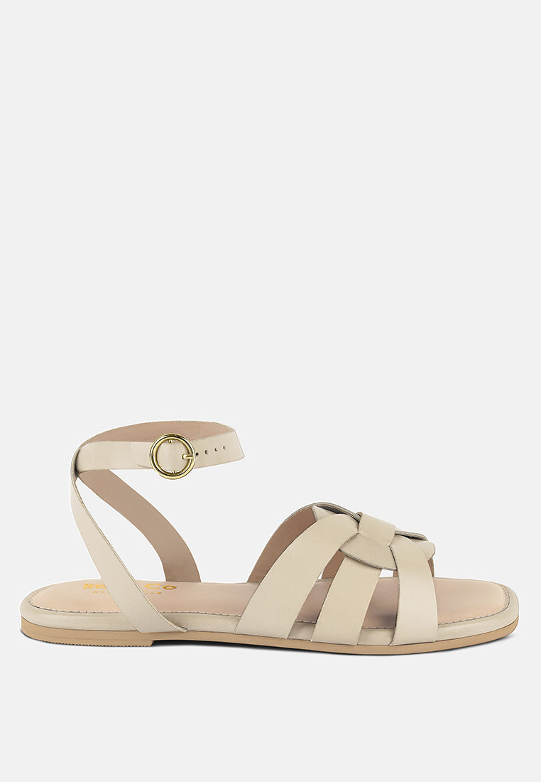 Ashton Flat Ankle Strap Sandals - Glamourous Grace