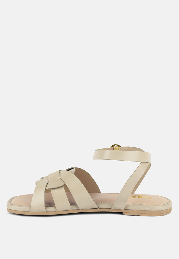 Ashton Flat Ankle Strap Sandals - Glamourous Grace